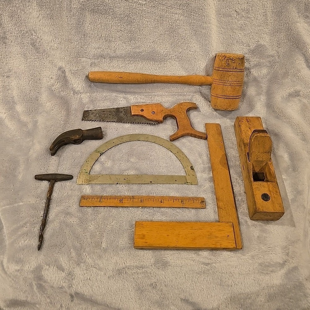 Antique Elite Tool Chests For Boys American Mfg Concern Wood Tool Set No. 480 - Picture 2 of 4